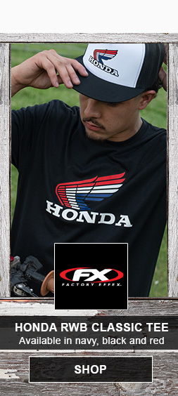 Factory Effex Honda RWB Classic Tee, available in navy, black and red, SHOP